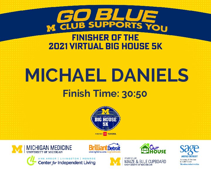 MWDGoBlue's tweet photo. Great day for a run! #BigHouse5k #GoBlue @UMich @UMichAthletics @michiganalumni @UMichWGym #champs https://t.co/eungVX8IfS