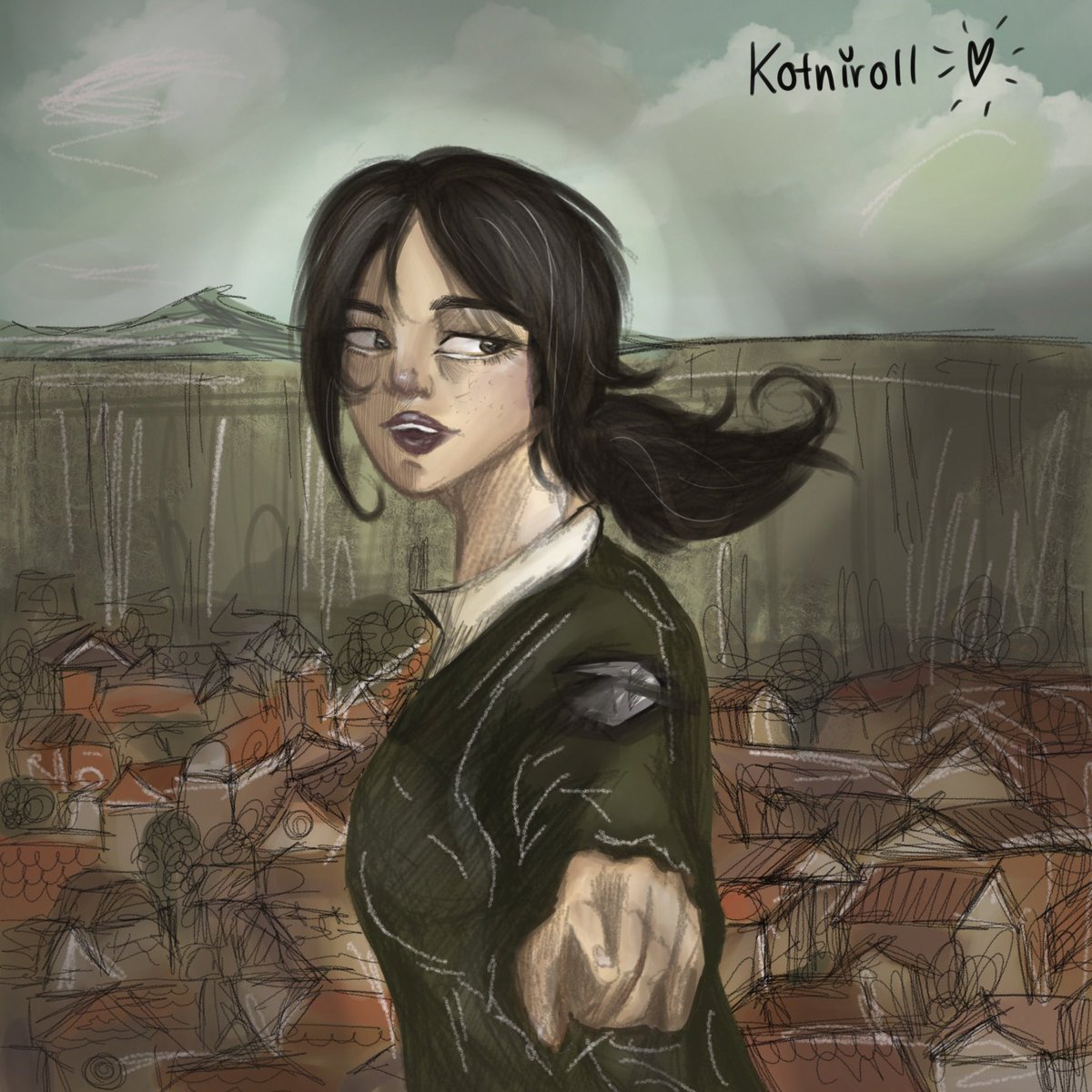 kotniroll's tweet photo. Pieck redraw<3 #pieckfinger #attackontitan #attackontitanfanart #fanart #aots4 https://t.co/7ktxQgfS0f