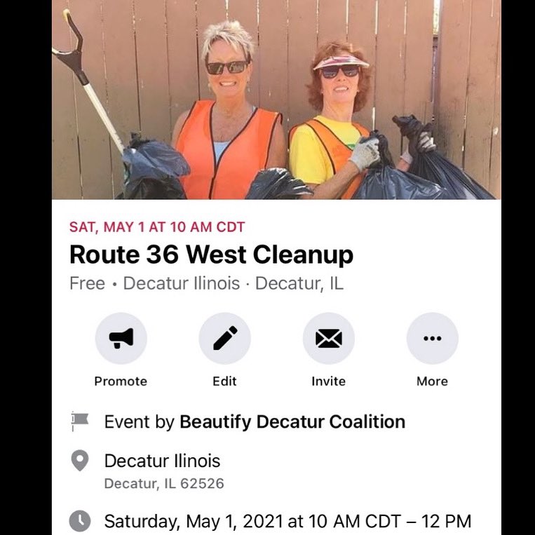 beautifydecatur's tweet image. UPCOMING LITTER CLEAN-UP ON WEST ROUTE 36

#DecaturIL #keepDecaturBeautiful #litterpick #litterfree #littering