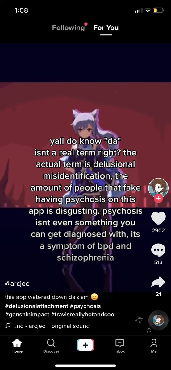 also not to mention how fucking ableist tiktok is, this person isn't even psychotic. don't speak on psychotic issues if you aren't a psychotic person thanks !