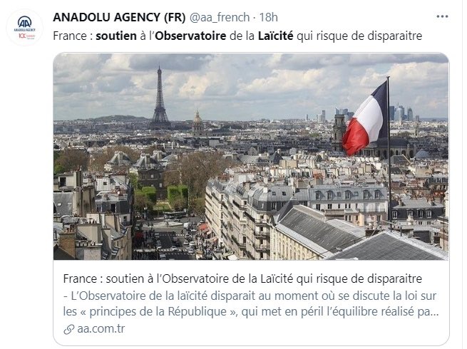 23/n Sans compter qu’en en plus de ces associations, l’ODL a bénéficié du soutien, passé relativement inaperçu, de 2 organes de presse turques pro- #Erdogan, qu’il s’est bien gardé de mettre en avant, l’autocrate turc étant un islamiste proche de la mouvance frères musulmans...