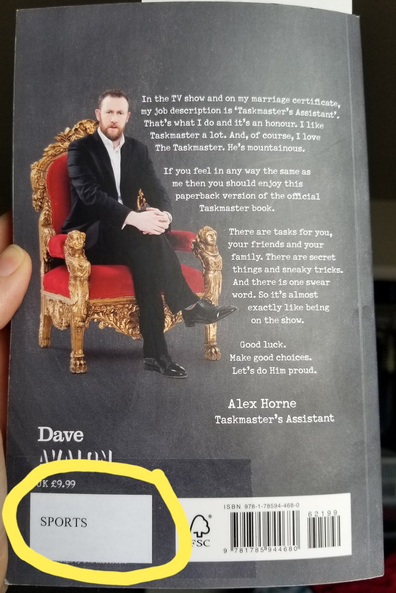jrmunholland's tweet photo. I requested the #TaskmasterBook from my local (Canadian) library and they bought it as they didn't have it (which is amazing!). I love how they've categorized it. Would you agree with them, @AlexHorne? @taskmaster isn't in the Olympics - yet.
#libraries #ILoveMyLocalLibrary https://t.co/OHdz6GAwFH