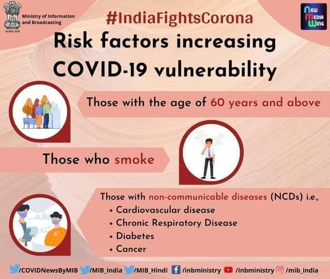 IndiaFightsCorona on Twitter "IndiaFightsCorona 📍Risk factors increasing COVID19
