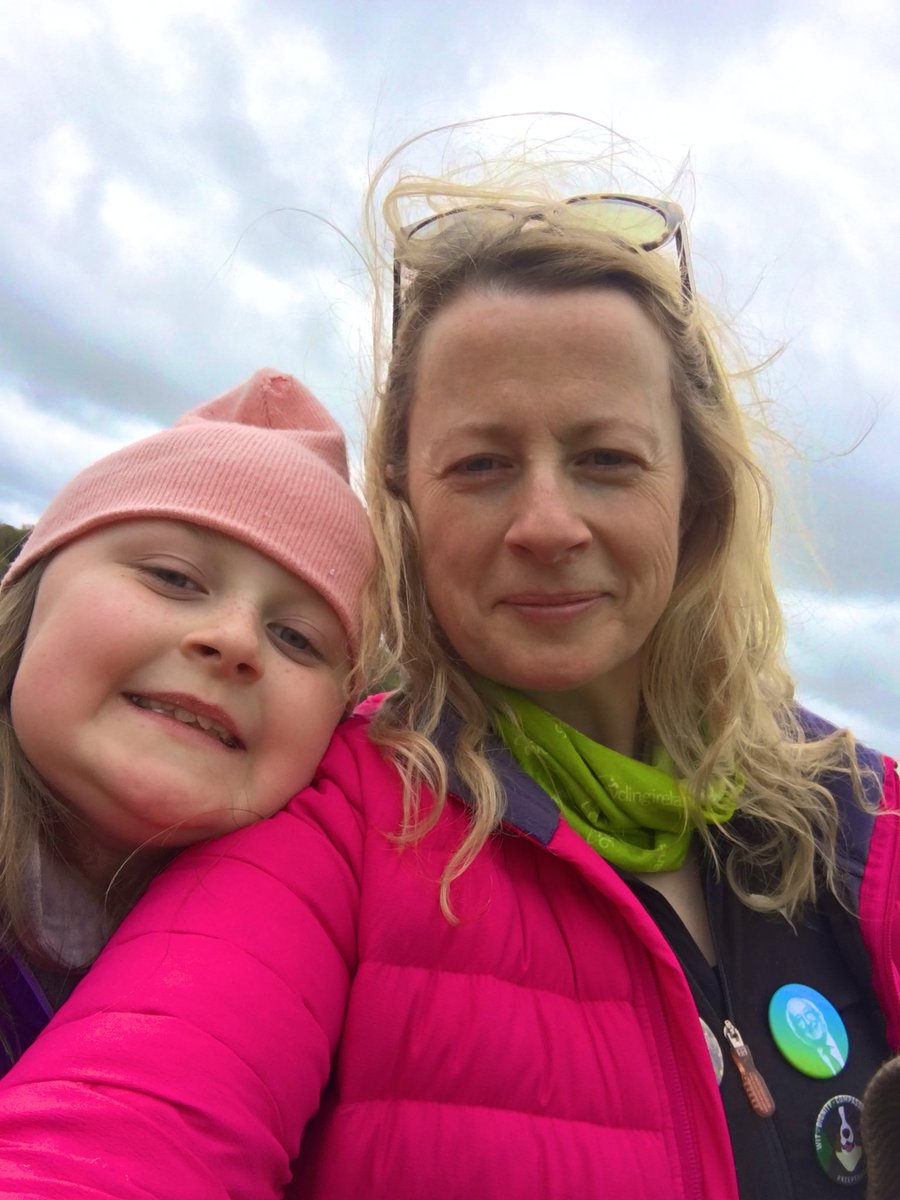 AnneCronin5's tweet image. So good to get outta the 5k zone. 
The boy brought the ball up the mountain &amp;amp; I brought my #MichaelDHiggins badges! #freedom