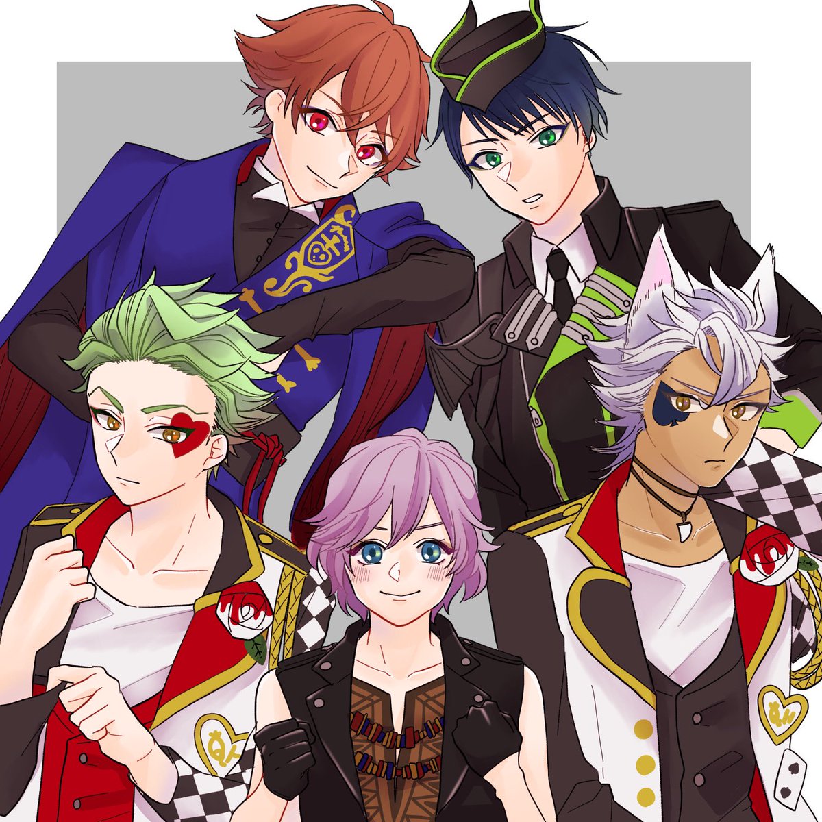 ツイステ 1年生 寮服交換こして ツイステファンアート たちばなのイラスト