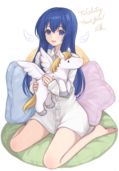 【Skeb】
ペガサスぬいぐるみを抱きしめるシーダを描かせていただきました!リクエストありがとうございました✨ 