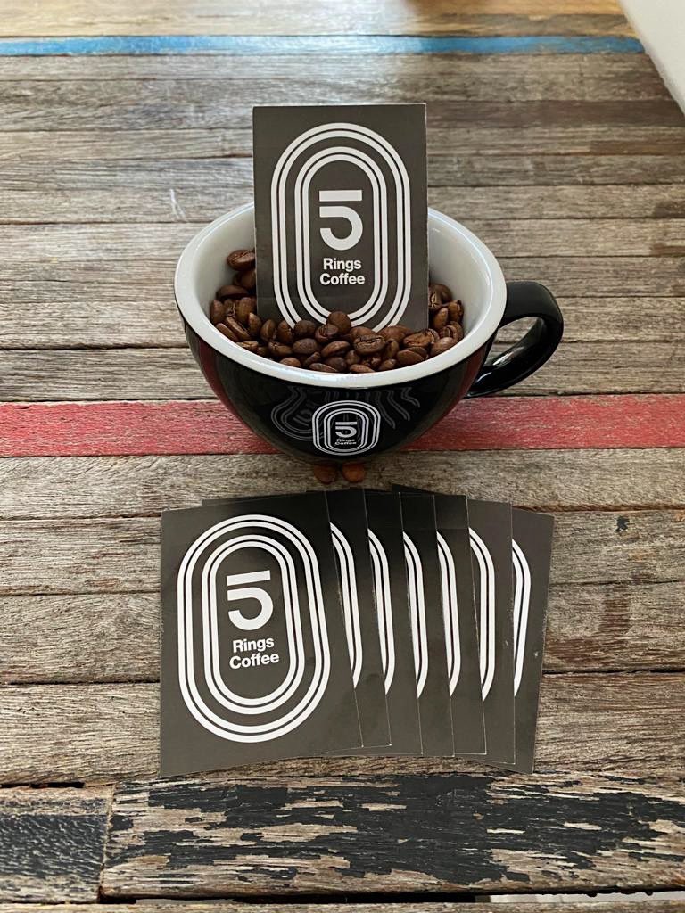 From today, you will receive a 5 Rings sticker with every order. This is a limited time offer while stocks last, so place your order soon for a nice extra with any 5 Rings product