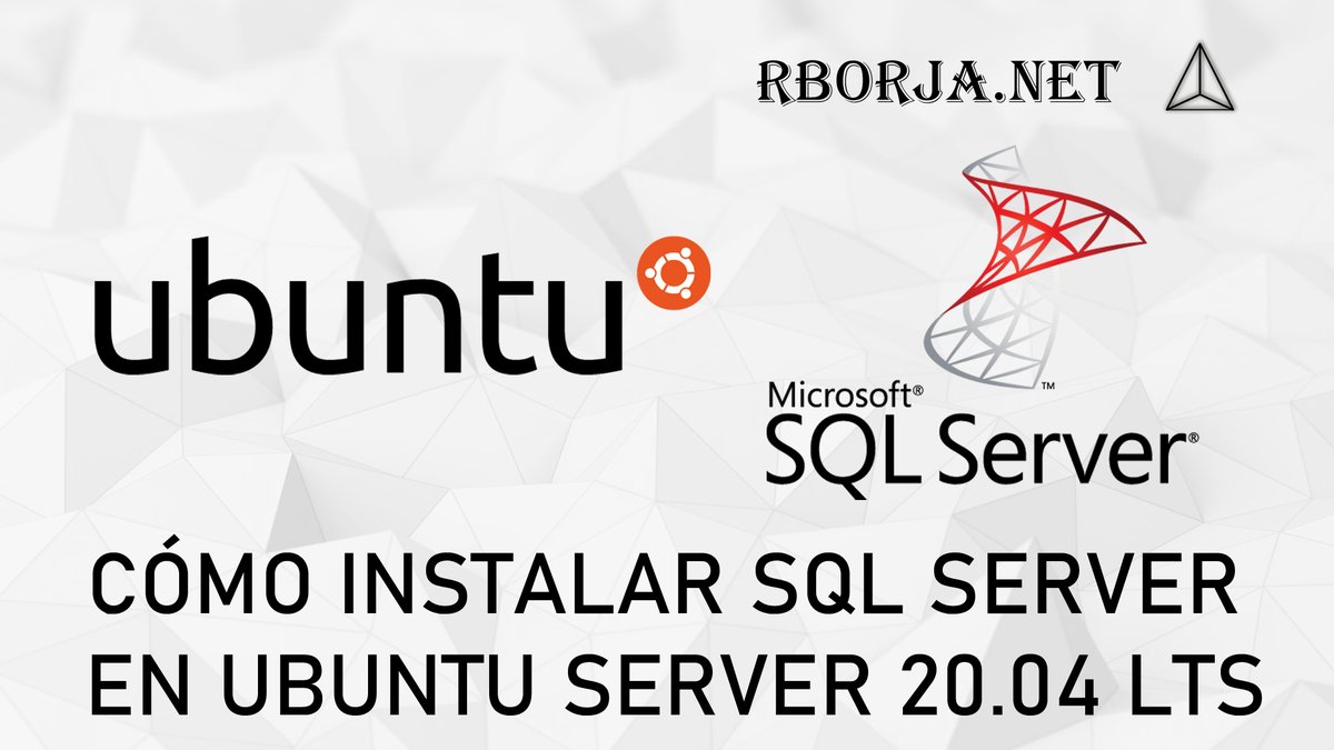 Cómo instalar SQL SERVER en Ubuntu 20.04 LTS youtu.be/m6IT_16cvhA