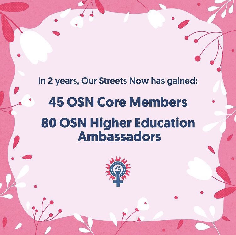 It’s our 2 year anniversary!🥳🤩💜 Here at Our Streets Now we are so grateful for everyone who has engaged with our campaign, from team members to petition-signers; content creators to retweeters, we want to say thanks for joining our fight against Public Sexual Harassment♥️