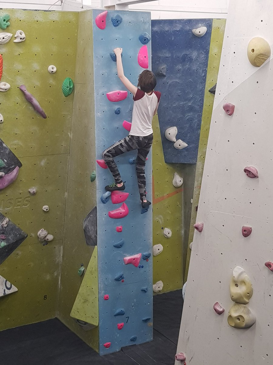 I seem to have a monkey for a daughter! First climbing session at #CraggyIsland today #DofE #DofEBronze #Bronze #Physical