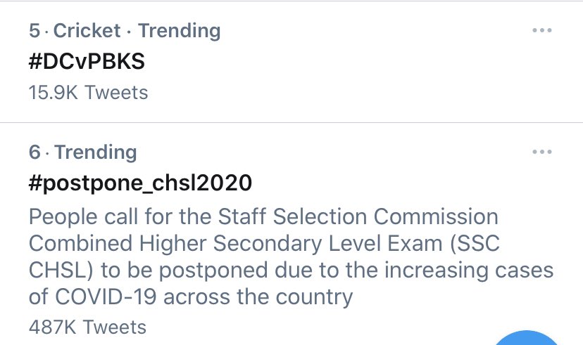 TestRanKING's tweet photo. Trending at #6 हक़ की लड़ाई जब बात जान पे आयी. #postpone_chsl2020 https://t.co/NJ32xOFIY5