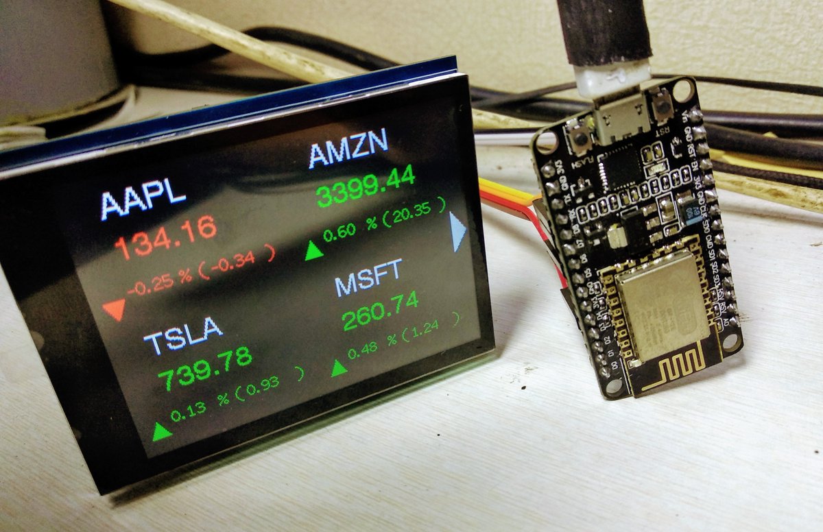 AniketDhole10's tweet image. My project "Live Stock Price Display" won Best Hardware Hack  at FinHack! 🙌 
@Devpost @MLHacks  @digikey  
#finhack 
devpost.com/software/live-…