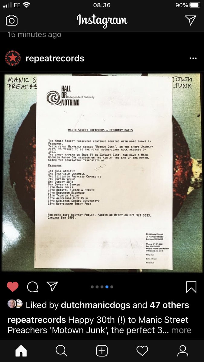 twizzlehall's tweet photo. Hall or Nothing PR is 35 this year. Share your memories here 🍾❤️ @hallornothingpr @Manics @rocklandstv @poguesofficial https://t.co/8kztlMXCeb