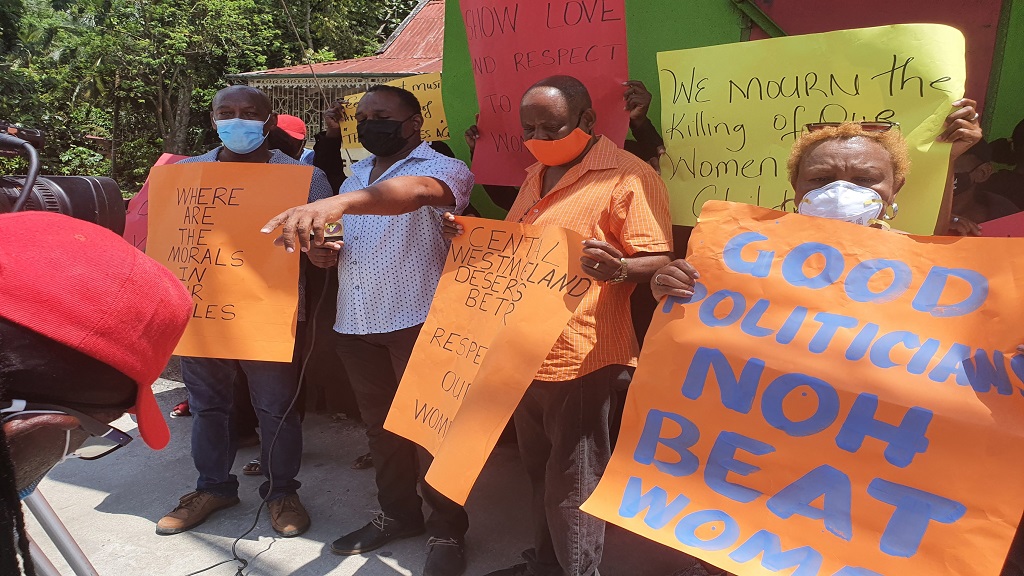 PNP women lead protests against George Wright in Westmoreland