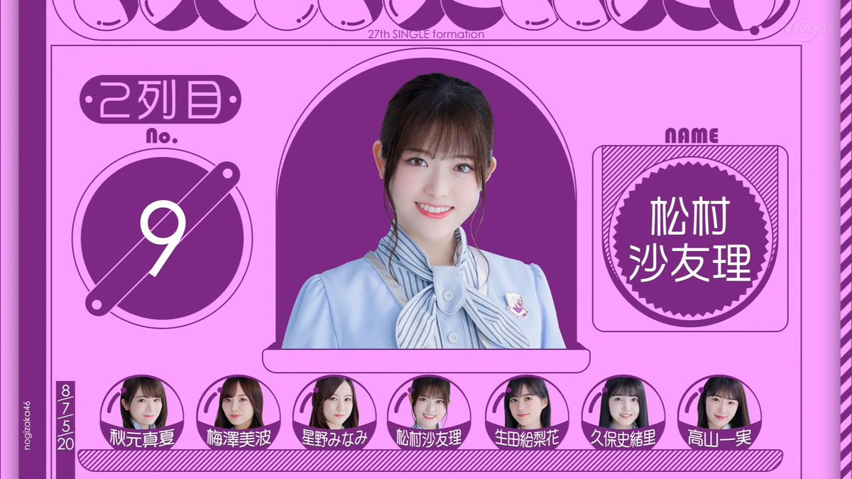 当然センターを望んでたよ。 でもね。みんな知ってるはず。 「松村沙