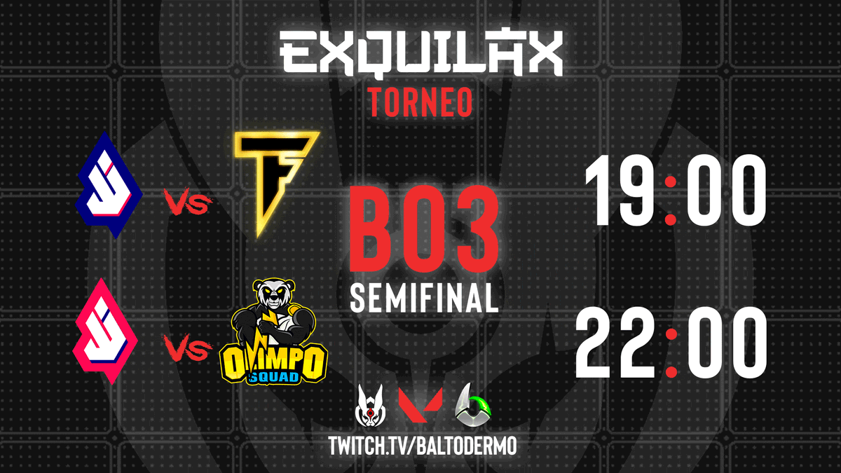 ExquilaxTeam's tweet photo. Buenos Dias! les Comentarles que Las Semis y La final Si serán Transmitidas y casteadas en el Canal de @Baltodermo, los esperamos.
https://t.co/QJZLz0KdME
@trimgteam BLUE vs @teamfallenperu - 19:00 (arg) Bo3
@trimgteam RED vs @OlimpoSquad - 22:00 (arg) Bo3
Exitos para Todos! https://t.co/i5sCDKmLF4