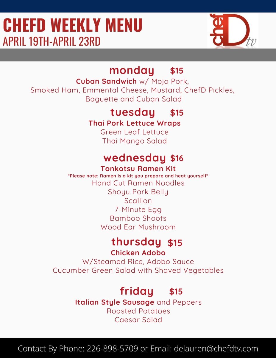 Fresh off the presses!  This weeks LOCKDOWN features!  Thanks to everyone who orders takeout from any restaurant. You make a difference!!