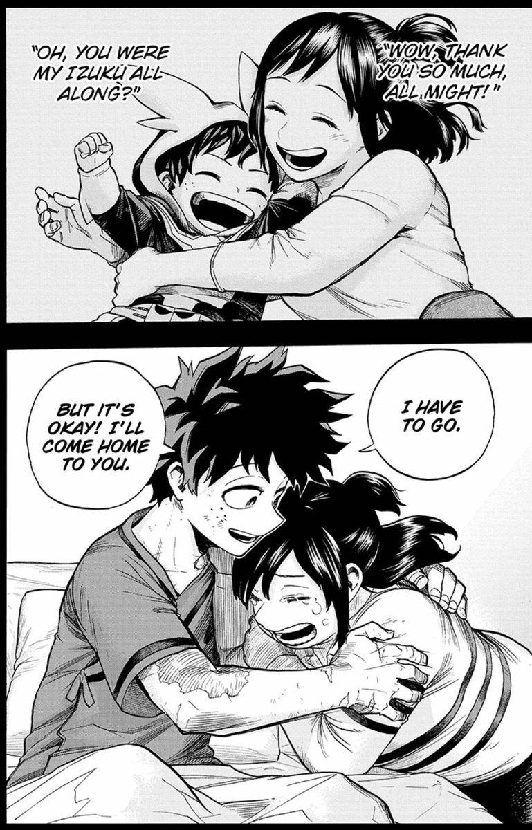 I will never be over this. I am crying so hard. I love them so much. They are everything ? Keep them safe hori, do not touch them. Let deku keep his promise to his mom 