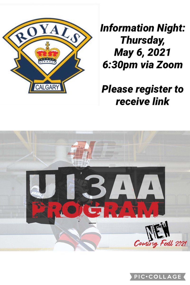 CalgaryRoyals's tweet photo. U13AA Information Night - May 6, 2021. Please register at: https://t.co/1Mh7kDdPSn https://t.co/HMeIN7QV7Z