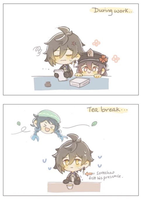 Zhongli is tired XD #tartaglia #GenshinImpact #tartali #zhongli #原神 