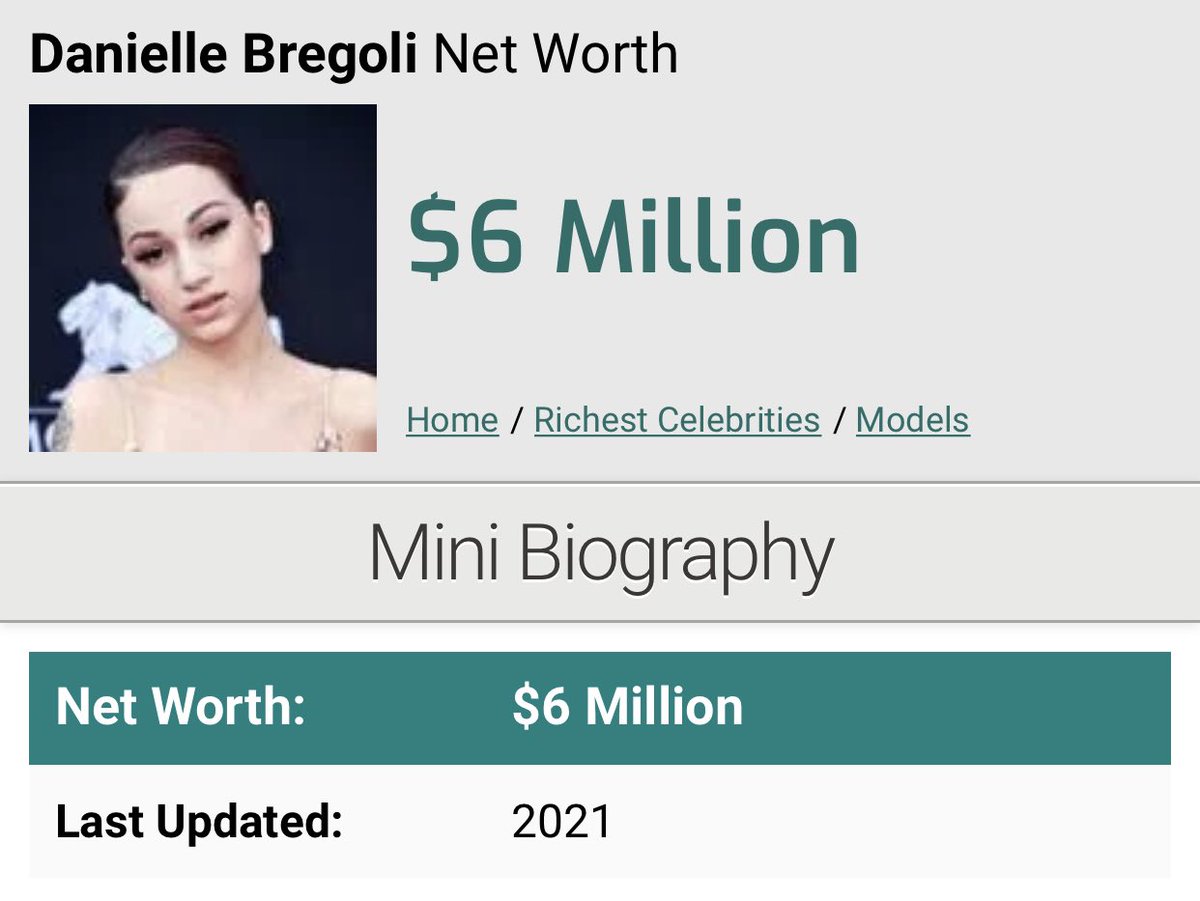 Bhad Bhabie’s net worth has now been updated to a whopping 6 million dollars!

The number is expected to rise a lot once Danielle announces how much she’s fully made from Onlyfans.