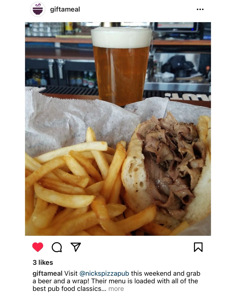 We always appreciate a mention or when we get tagged in a post! 
📸 Tag @nickspizzapub the next time you’re enjoying Nick’s!