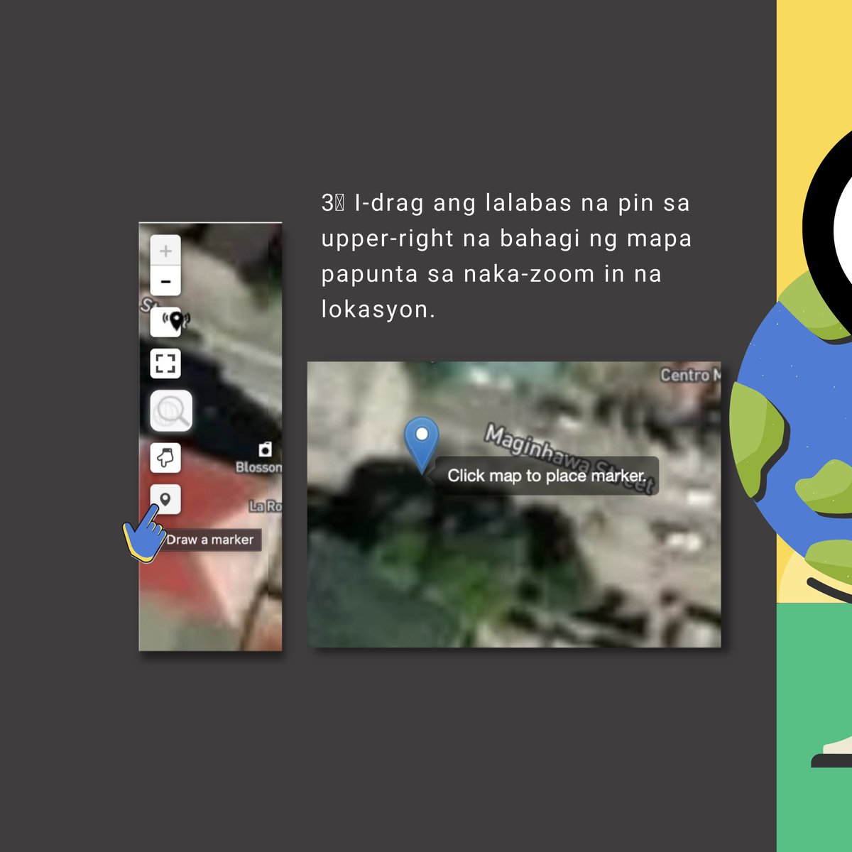 anditabinas's tweet photo. Saan may Community Pantry? https://t.co/aKQmJHE6gc

Maari mong icheck ang detalye ng mga community pantry sa pamamagitan ng pagclick sa mga pin sa mapa.

Maaari ring magdagdag ng pins o mismong mga community pantry sa kanilang mga lokasyon sa mapa. Heto ang guide: https://t.co/kmcV3t28xB