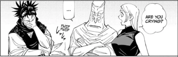 tengen leaning away from choso here is sending me
CHOSO IS SO ADORABLE SKDFJSKDFJ ????

what i wouldn't give to be a fly on the wall for the convos that'll go down between these three 