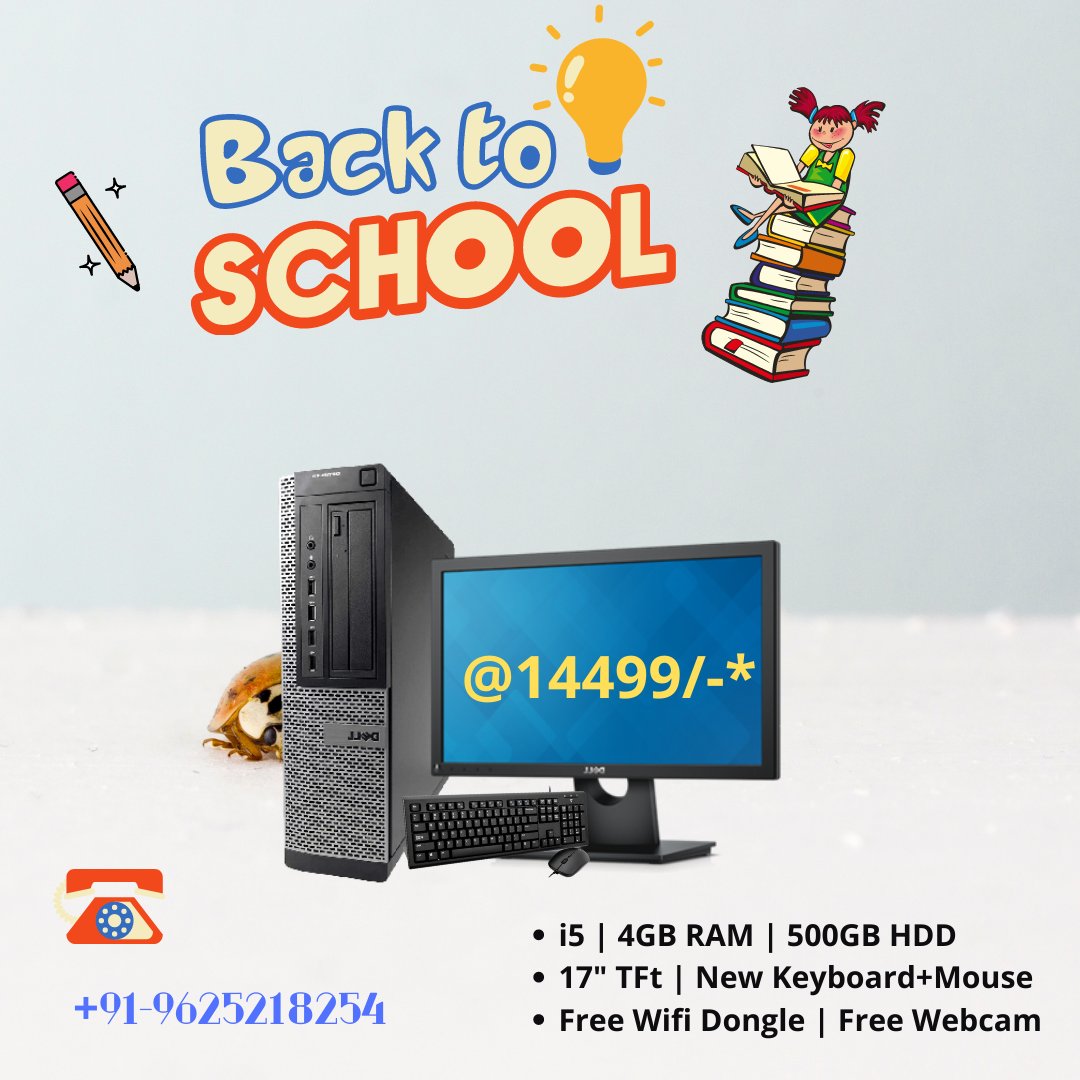 V5ITSOLUTIONS's tweet photo. #v5itsolution #BacktoSchool Offers For Online Classes
Complete Solution For Your Online Classes
Give a Missed Call For More Details...
or How To Grab The deal?
+91-9625218254
#refurbisheddesktop #refurbished #covid #WFH https://t.co/LLPyQI1n9L