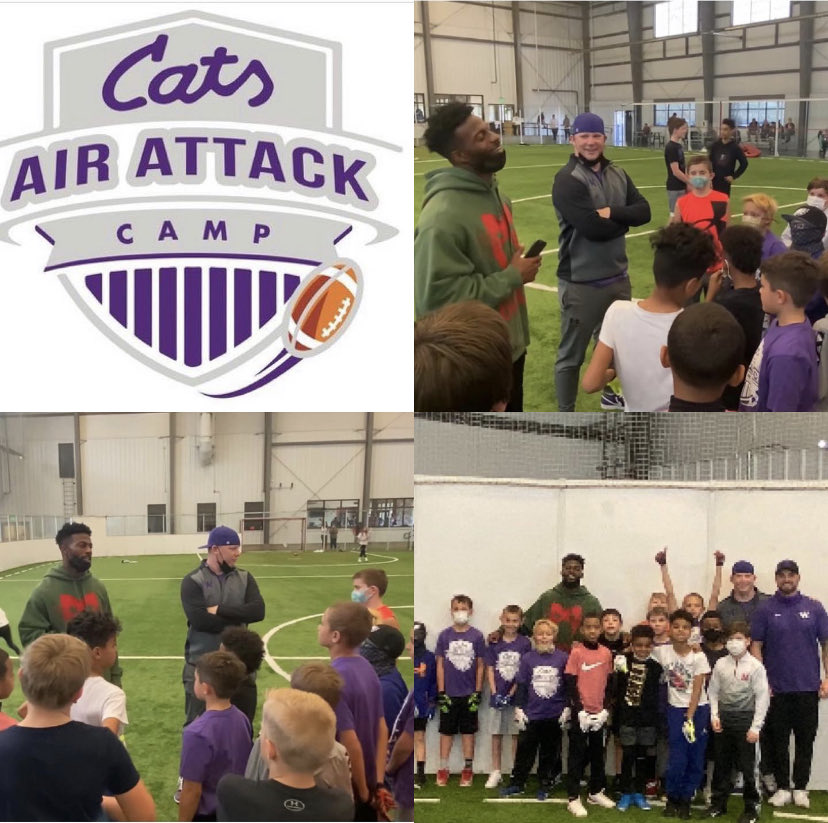 Kids had a nice surprise guest today at my youth Skills Camp. Thank you ⁦@ESanders_10⁩ for taking the time to speak to these young athletes. Very cool experience for these kids.