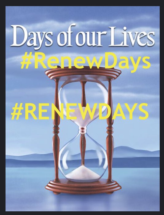 Days Fans - Like &amp; RT to tell the show execs to #RenewDays ⏳💙 

<a href="/nbcdays/">Daily Days of our Lives</a> <a href="/nbc/">NBC Entertainment</a> #DaysofOurLives #Days #DOOL