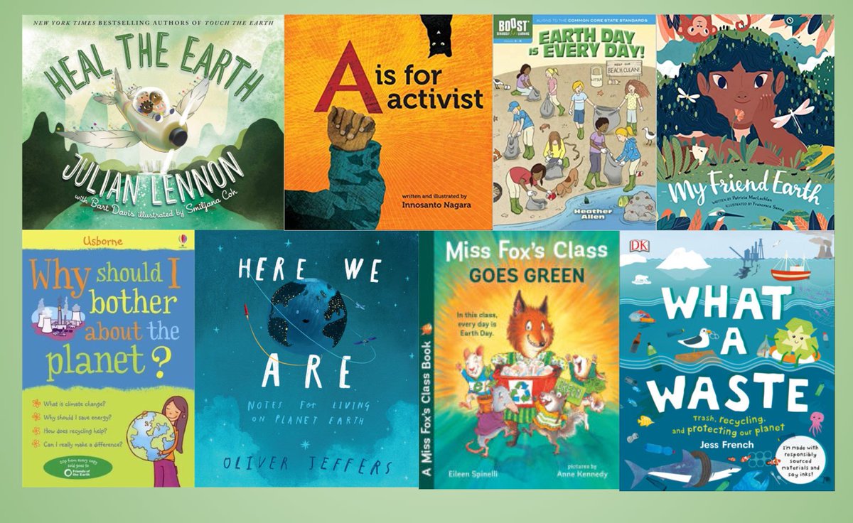 EcoInquiry's tweet photo. Today marks the beginning of Earth Week! Here are some books to support you and your students in taking care of our planet. For more resources &amp; ideas see https://t.co/oYr6pGvfcU
#EarthDay2021 #EarthDay https://t.co/vFvnUtDRU6