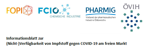 OEVIH_AT's tweet photo. #COVID-19 #Impfstoffe gibt es derzeit nicht am freien Markt. Gemeinsam mit #Pharmig, #Fopi und #FCIO hat das ÖVIH die wichtigsten Informationen dazu zusammen gestellt.
https://t.co/lEu2fExsyY https://t.co/TYlACeGypd