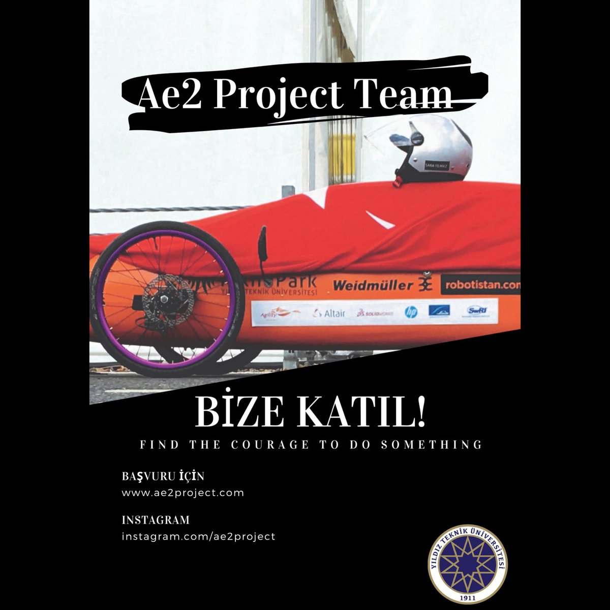 ae2project's tweet photo. ⚡️BİZE KATIL !
✨Başvuru için:
⭐️ https://t.co/spHwBzinlN
⭐️ https://t.co/KMkFicWe8f

#ae2 #ae2projectteam #ytü #energy #electric #cars #prototype https://t.co/dBYcQHbdMW