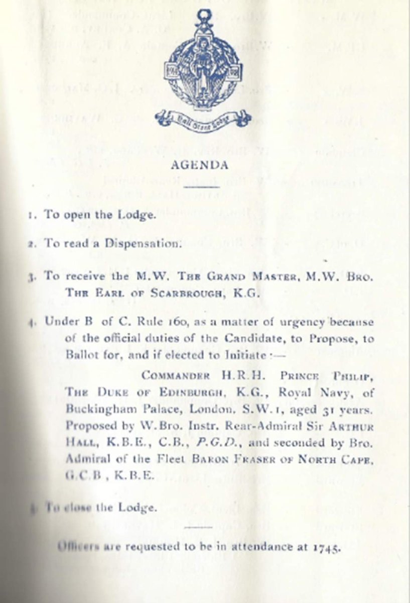 CofF_7320's tweet photo. Our W.Bro Secretary dug this out from the archives. The Summons for HRH’s initiation! How cool! #history #HRHPrincePhilip #HRHDukeofEdinburgh #TheDukeofEdinburgh #RestInPeace #rip #royalty #brothers https://t.co/ihacBX6fGY