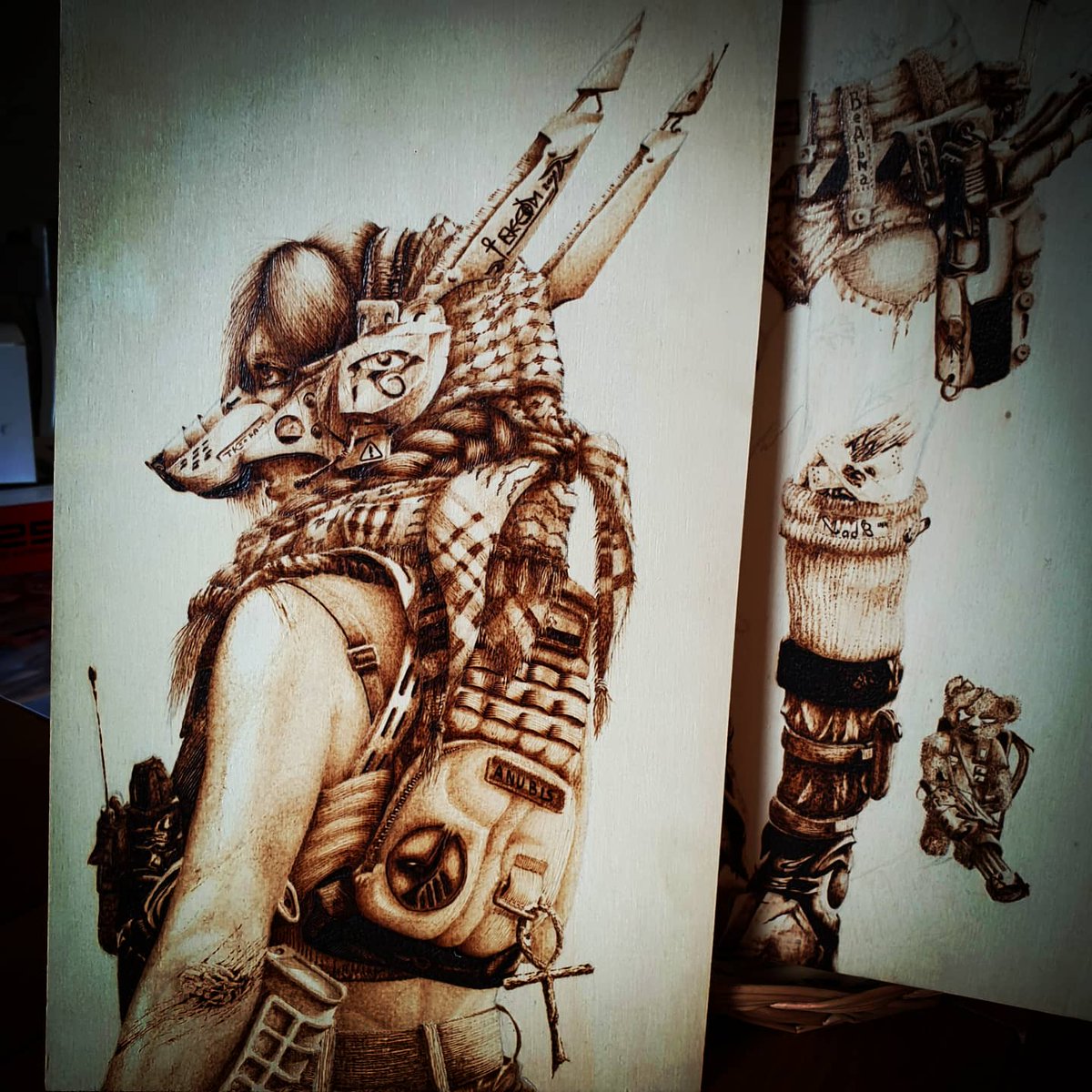 Graphtweet's tweet image. #anubis #soldier #originalcharacter  #pyrography #pyrographyart #woodburning  #pyrographyartist #art #artist #frenchartist  #woodburn #woodburningart #drawing
#drawingart  #girl  #darkart  #dark #darkartists #manga  #oc #dessin #characterdesign #egypt  #arab #god #mythology