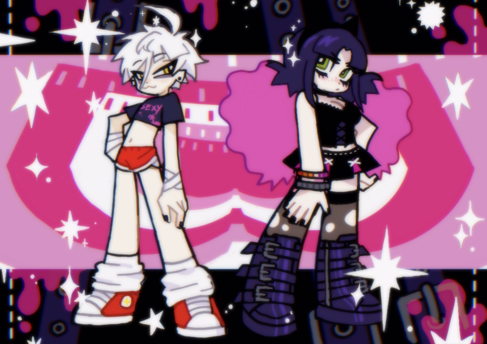 CASEY 🥩 COMMS CLOSED 🪱 on Twitter "OC PANTY AND STOCKING AU SHORTS AND