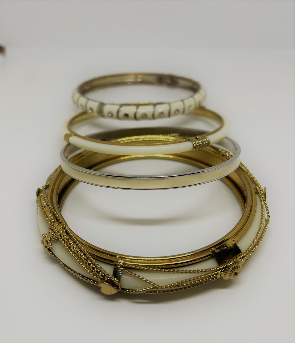 Excited to share the latest addition to my #etsy shop: Vintage Bracelet Lot//Vintage Bangle Bracelets//Signed Sequin Bracelet//Vintage Jewelry Lot Bracelets Cream Color Enamel etsy.me/3alZ5VG #beige #gold #no #bohohippie #vintagejewelrylot #vintagejewelry #brac