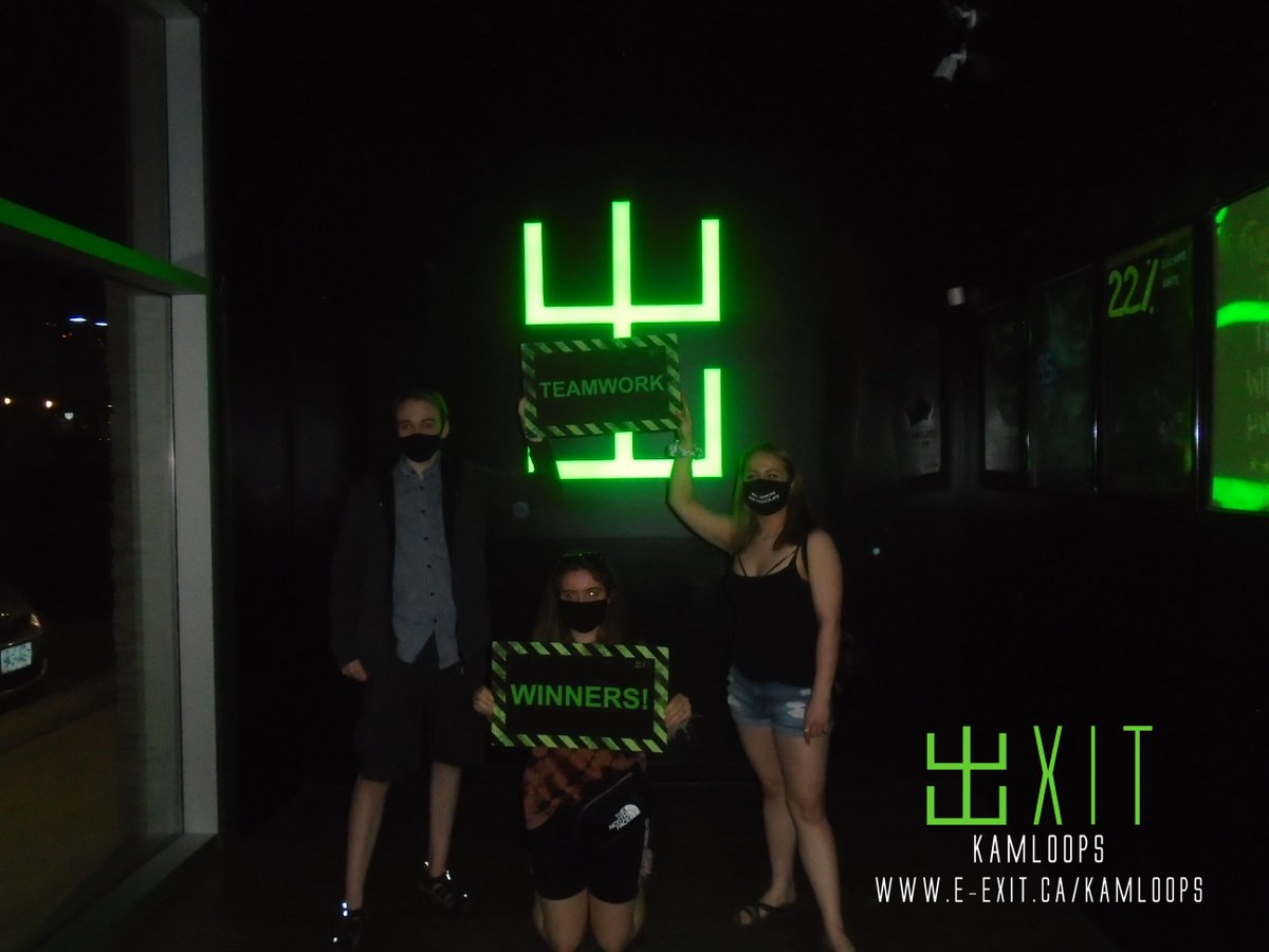 exitkamloops's tweet image. Here’s some of our awesome escapee’s from April 11th-18th, 2021. Many failed and many succeeded! Test your wits today! #ExitKamloops #kamloopsescapegames
facebook.com/media/set/?van…