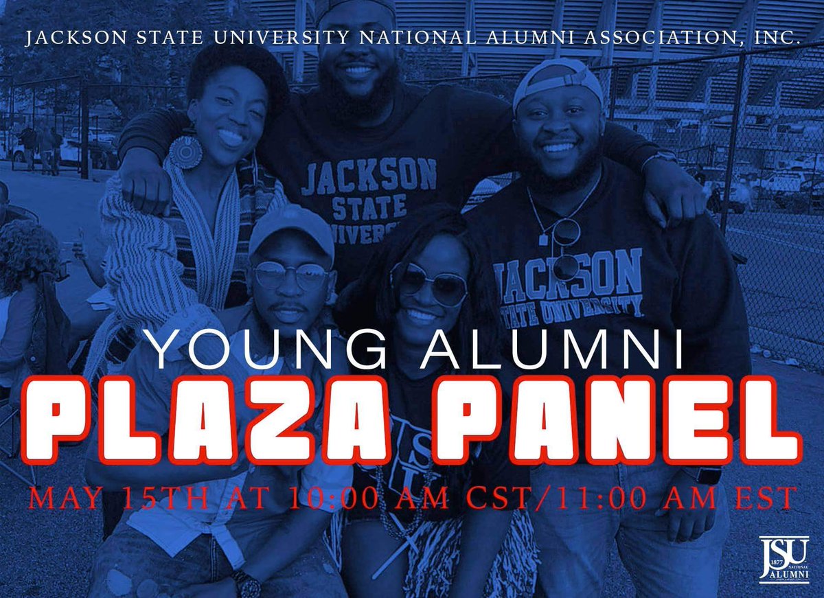 #JSUAlums: If you graduated from JSU in the last 15 years, be sure to register for the 2021 Young Alumni Plaza Panel today! #THEEiLove 

bit.ly/2P5yIMo