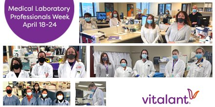 Join us this week in honoring Vitalant's medical lab professionals who play a vital role in supporting patients relying on transfusions. We're grateful for their commitment to our mission. #Lab4Life