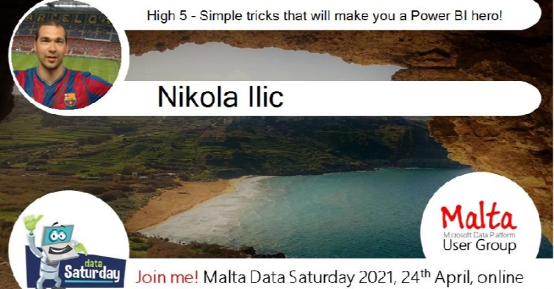 Dennes's tweet photo. This will be a great session by @DataMozart (Nikola Ilic), MCT and #Pluralsight author specialized in Power BI

Register now: https://t.co/wScxDYDJ1j

#PowerBI #Microsoft #MaltaDataSaturday