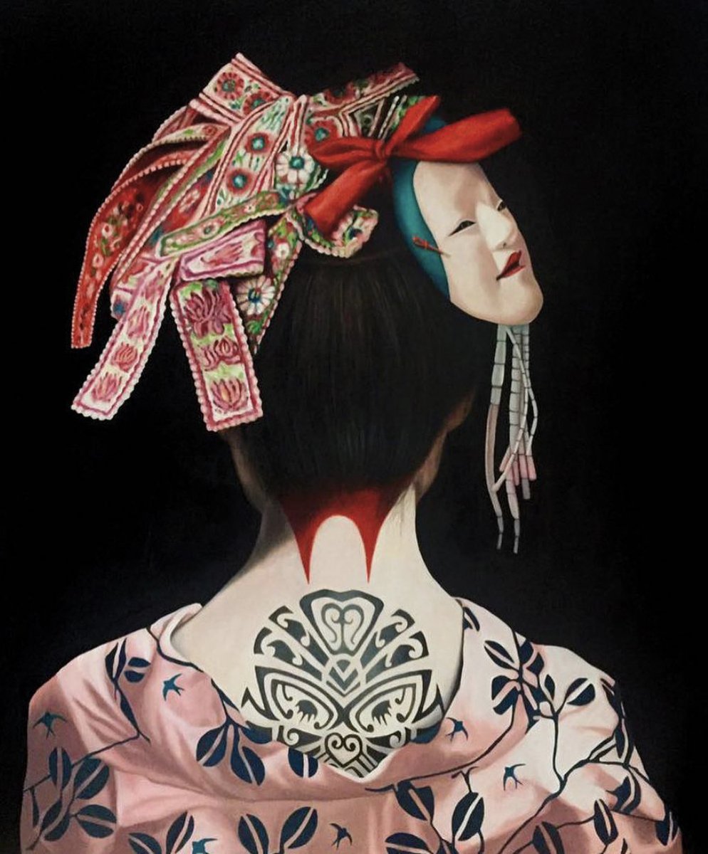 THirschfeldArt's tweet photo. "German Geisha", oil on canvas https://t.co/K0lAgPnchL