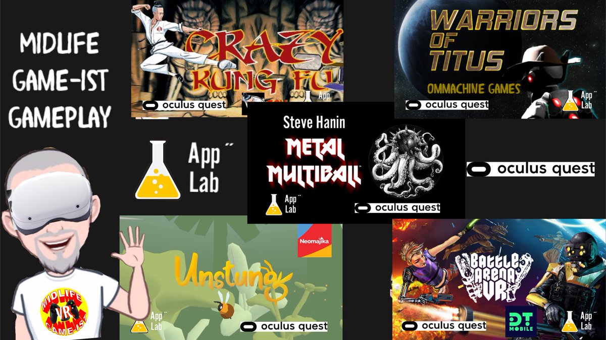 IstMidlife's tweet photo. Checked out 5 #AppLab games today
#UnStung
#MetalMultiball
#BattlearenaVR
#CrazyKungFu
#WarriorsofTitus

Midlife Game-ist Gameplay - Oculus Quest 2 - 5 App Lab Games https://t.co/YGDuS2NiDw via @YouTube https://t.co/IfXtbYqSJC