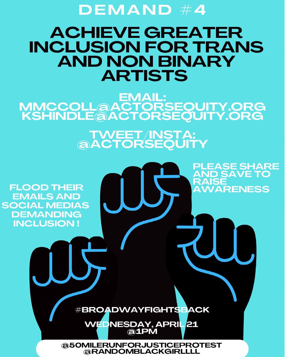 Very intrigued by the #MarchOnBroadway. We’re here for people power and collective action. Who all gonna be there?