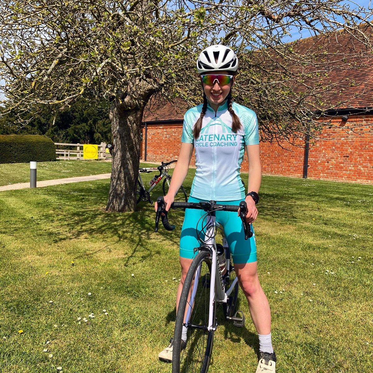 JencarterT's tweet photo. Sunny Smiley Sunday Spin 
First ride out in my ⁦@CatenaryCoach⁩ kit!
#thisgirlrides #triathlontraining #teamcatenary https://t.co/w1Oywk8Ou2