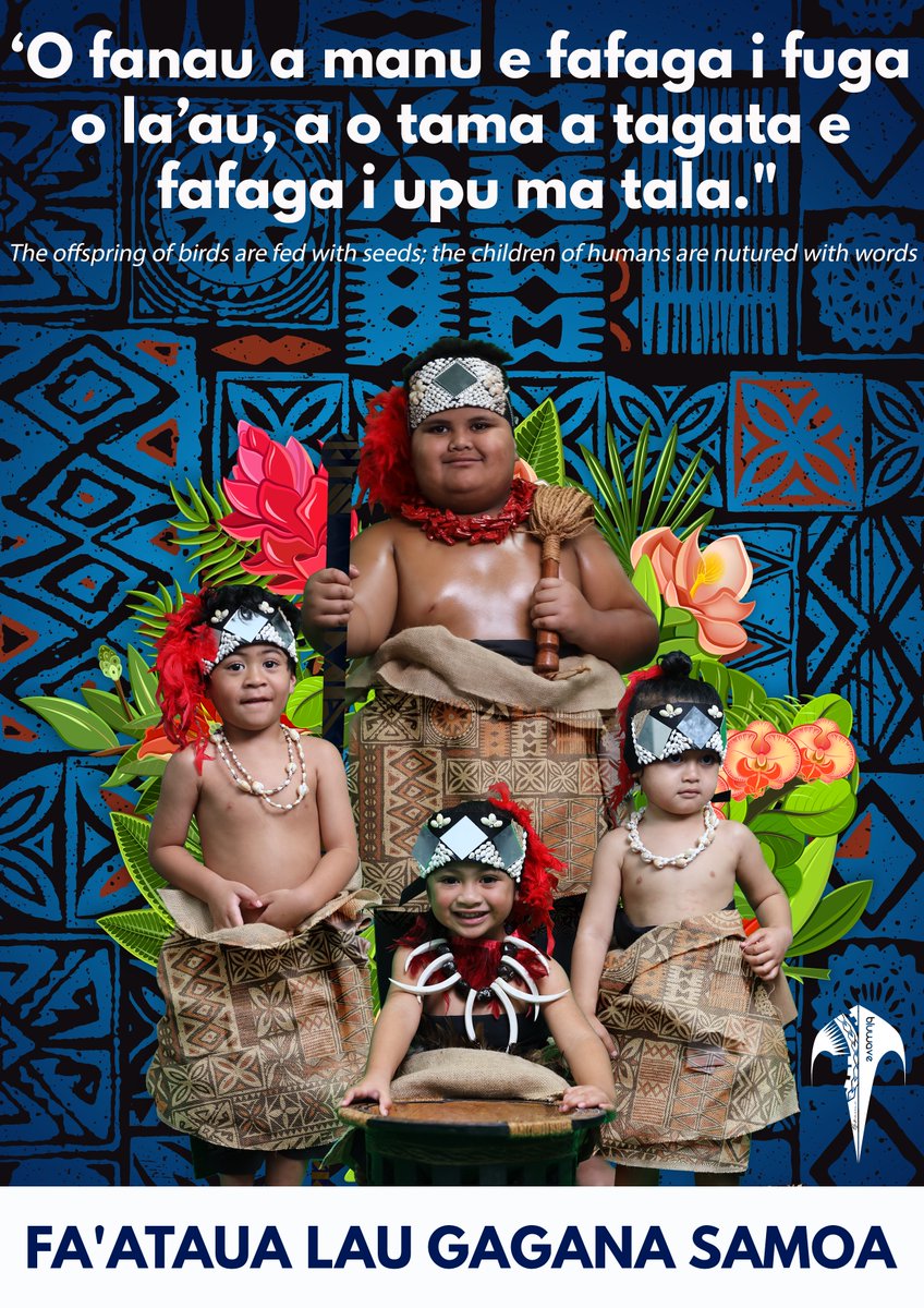 BluwavePasifika's tweet photo. A’oa’o le tama ma le teine e tusa ma ona ala, a oo ina matua e lē toe tea ese ai - Fa'ataoto 22:6
"Learning begins from home, start them young"
#faataualaugaganasamoa #learnourlanguage #bluwave https://t.co/yAB2qyfVBM