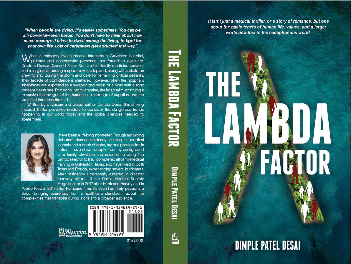 DimplePDesai's tweet photo. Finalized book cover thanks to @warrenpublish! Ready for print! 🤗

Drop a comment below👇🏼 to let me know your thoughts. 

#Debutbook #Novel #Medical #Fiction #Thriller  #FirsttimeAuthor #Author #Writing #Publish #BookCover #TheLambdaFactor #TLF https://t.co/lAC06ctTeM