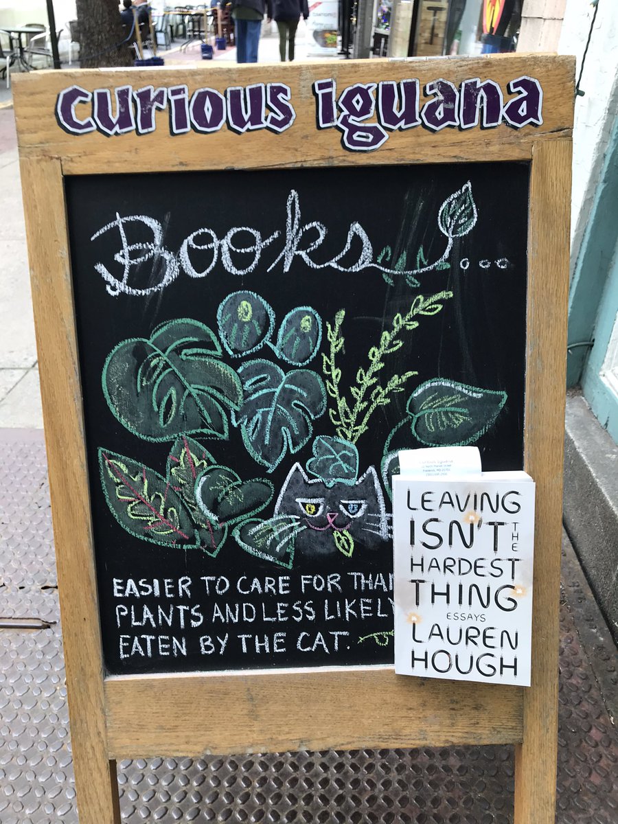 @laurenthehough Purchased at #CuriousIguana, now they have to order more! #LaurenHough #LearningIsnttheHardestThing #IndependentBookStores