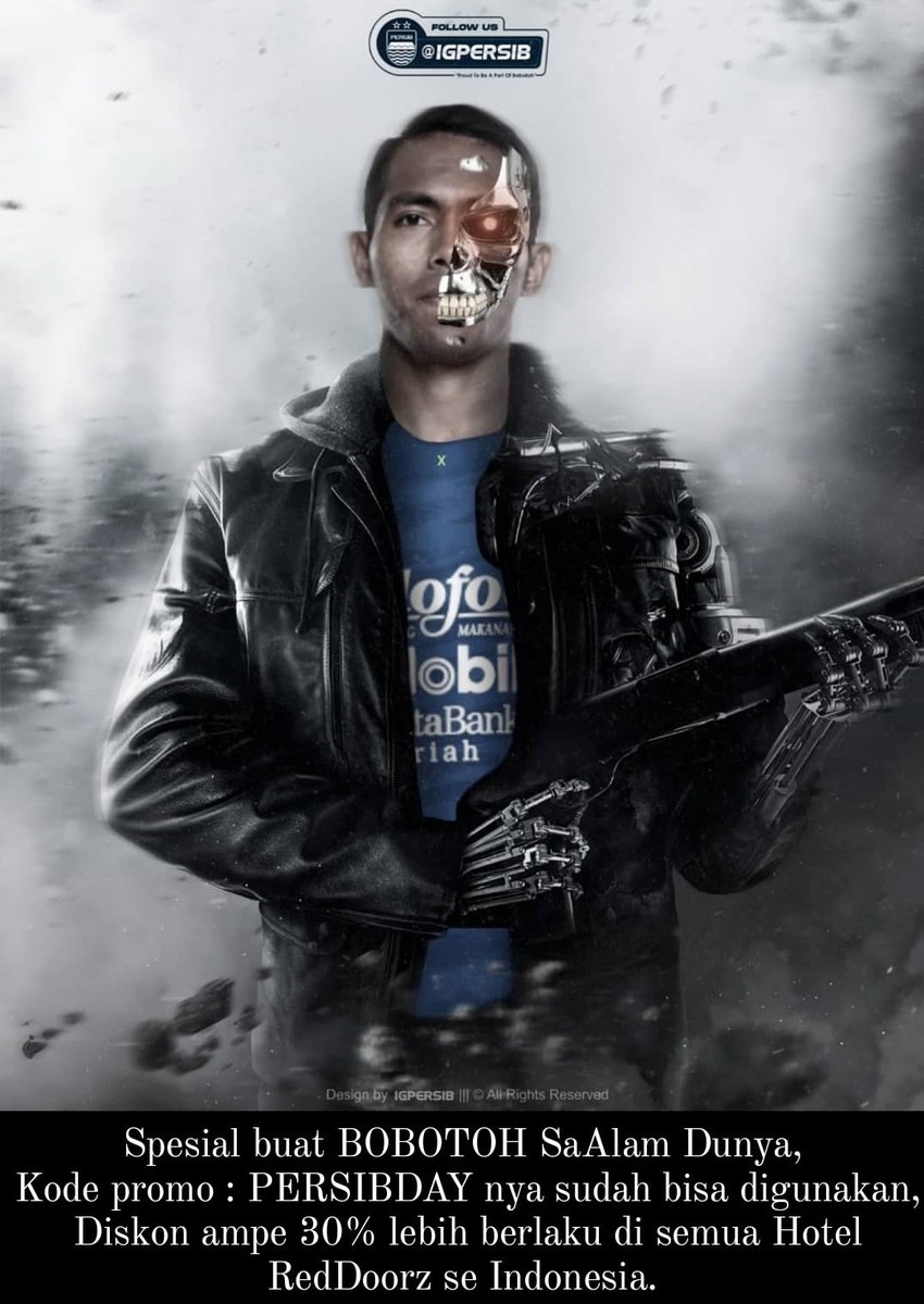 Spesial buat BOBOTOH SaAlam Dunya, 
Kode promo : PERSIBDAY nya sudah bisa digunakan,
Diskon ampe 30% lebih berlaku di semua Hotel RedDoorz se Indonesia. 

#PERSIB #PERSIBBANDUNG #MAUNGBANDUNG #PERSIBDAY #PIALAMENPORA #AYOMAINLAGI #DUKUNGDARIRUMAH #VIKING #BOMBER #HOLIGAN #CASUAL